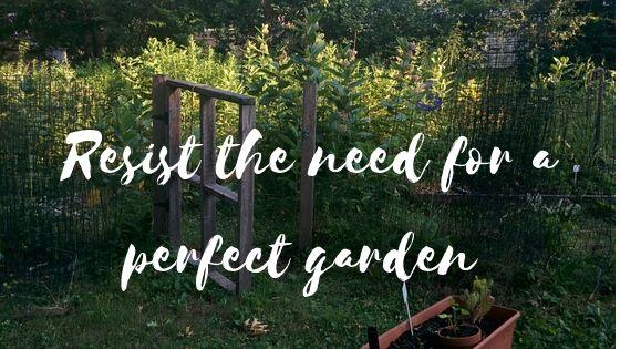 Resist the need for a perfect garden